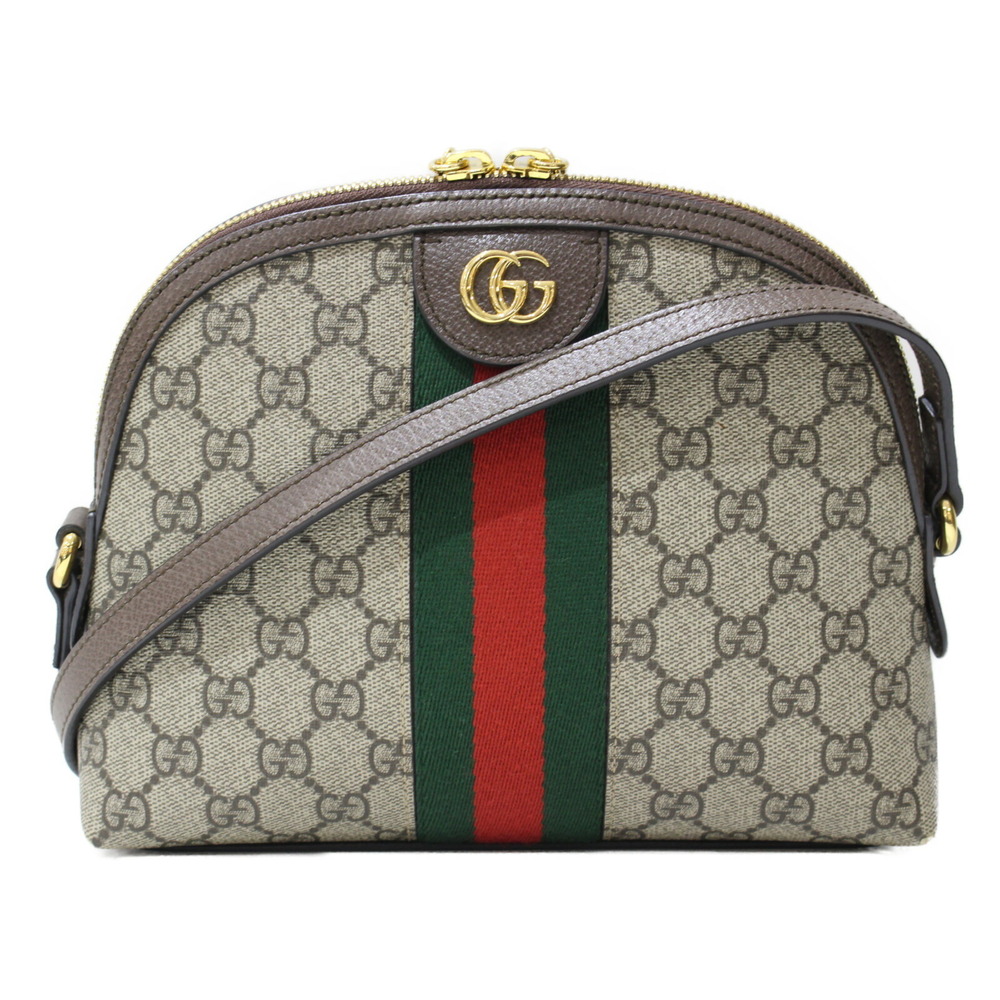 GUCCI Offdia Shoulder Bag Beige Tan GG Supreme Canvas
